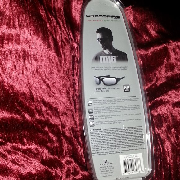 Crossfire Protective Eye Glasses Sliver Miror Lens - Picture 10 of 16